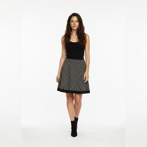 Max Studio Monochrome Diamond A-Line Skirt